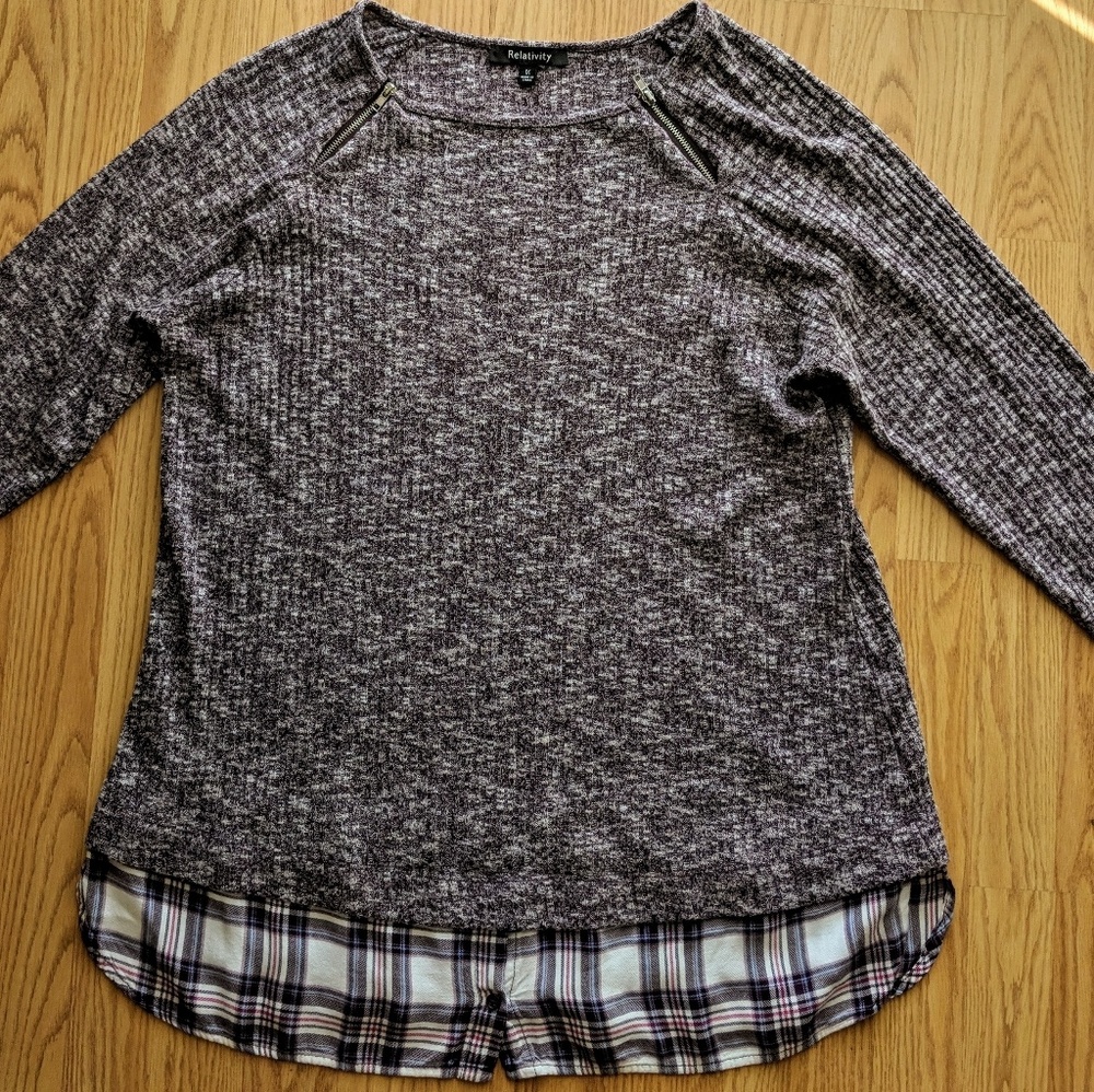 Plus size purple top